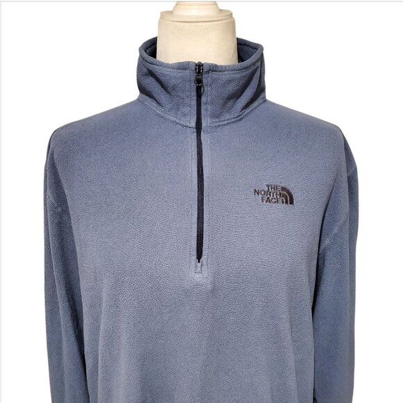 The North Face Fleece Sweater Mens Medium Half Zip Long Sleeve Outdoor Hiking - Picture 2 of 13